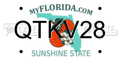 QTKV28 Florida License Plate