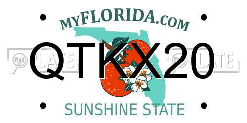QTKX20 Florida License Plate