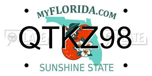 QTKZ98 Florida License Plate