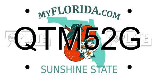QTM52G Florida License Plate