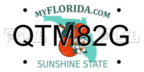 QTM82G Florida License Plate