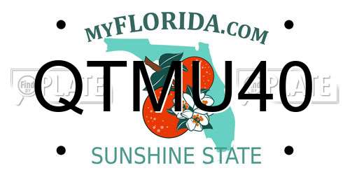 QTMU40 Florida License Plate