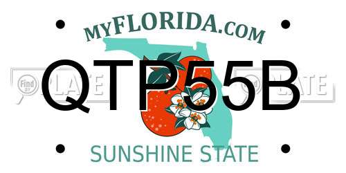 QTP55B Florida License Plate