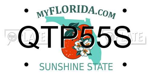 QTP55S Florida License Plate