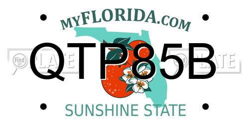 QTP85B Florida License Plate