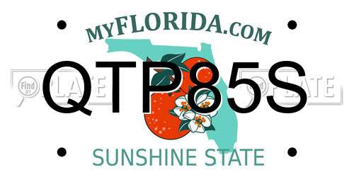 QTP85S Florida License Plate