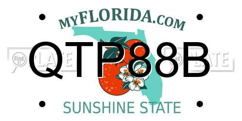 QTP88B Florida License Plate