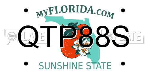 QTP88S Florida License Plate