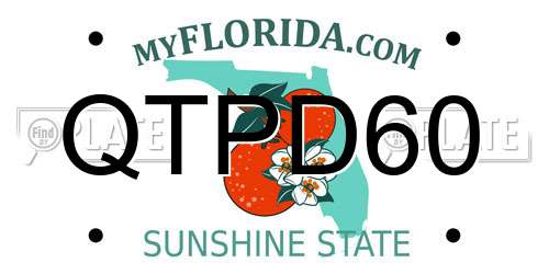 QTPD60 Florida License Plate