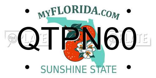 QTPN60 Florida License Plate