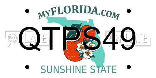 QTPS49 Florida License Plate