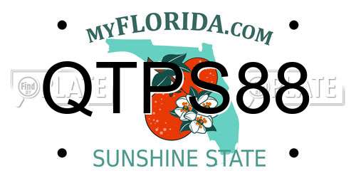 QTPS88 Florida License Plate