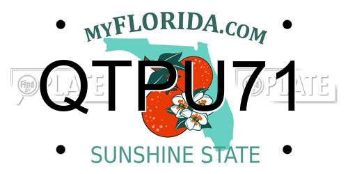 QTPU71 Florida License Plate