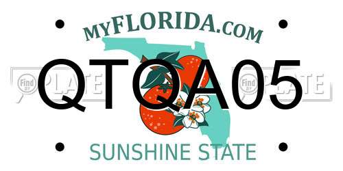 QTQA05 Florida License Plate