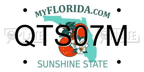 QTS07M Florida License Plate