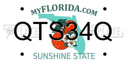 QTS34Q Florida License Plate