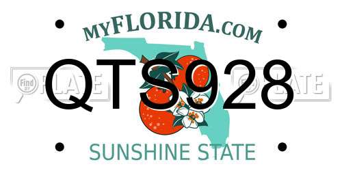 QTS928 Florida License Plate