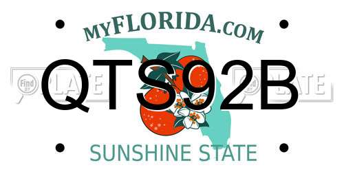 QTS92B Florida License Plate
