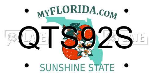 QTS92S Florida License Plate
