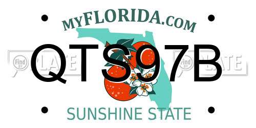 QTS97B Florida License Plate