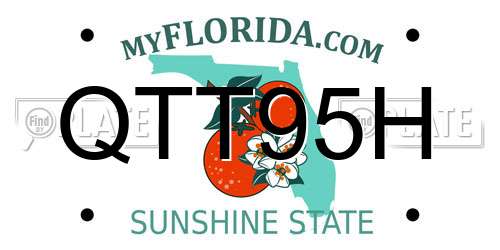 QTT95H Florida License Plate