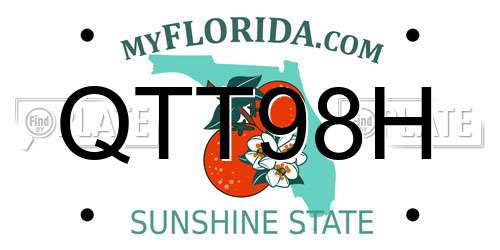 QTT98H Florida License Plate