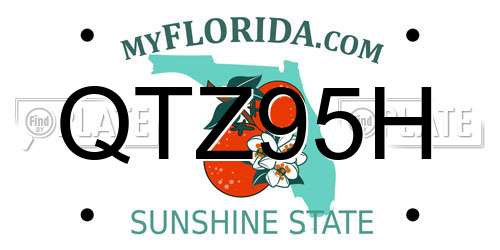 QTZ95H Florida License Plate