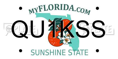 QU1KSS Florida License Plate