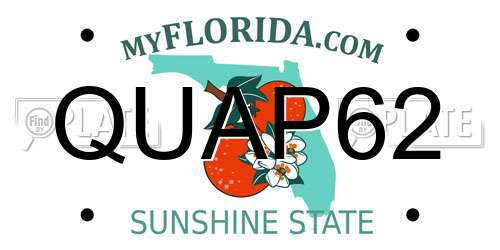QUAP62 Florida License Plate