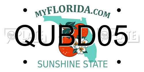 QUBD05 Florida License Plate