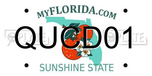 QUCD01 Florida License Plate