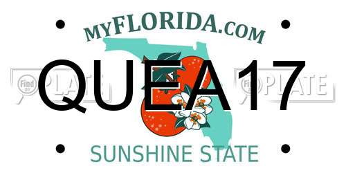 QUEA17 Florida License Plate
