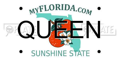 QUEEN Florida License Plate