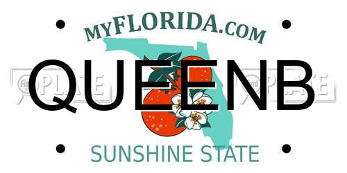 QUEENB Florida License Plate