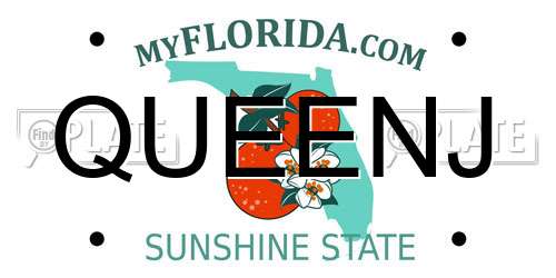 QUEENJ Florida License Plate