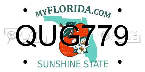 QUG779 Florida License Plate
