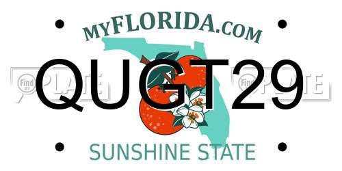 QUGT29 Florida License Plate
