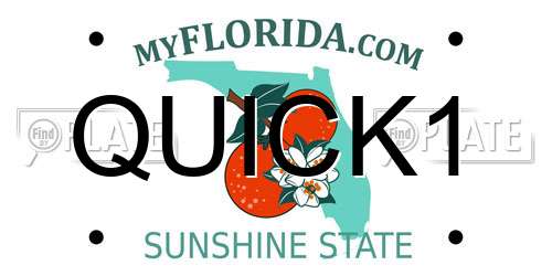 QUICK1 Florida License Plate