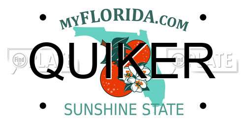QUIKER Florida License Plate