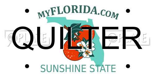 QUILTER Florida License Plate