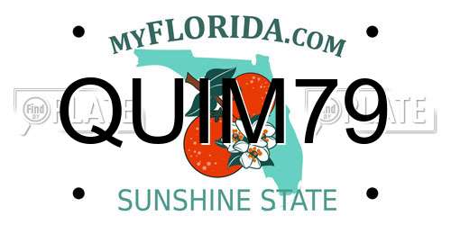 QUIM79 Florida License Plate