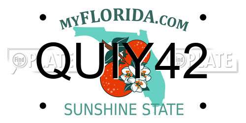 QUIY42 Florida License Plate