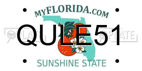 QULE51 Florida License Plate