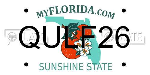 QULF26 Florida License Plate
