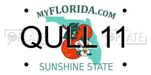 QULL11 Florida License Plate