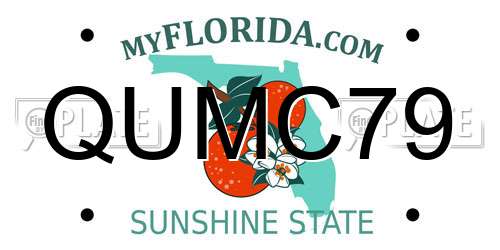 QUMC79 Florida License Plate