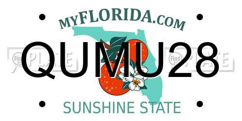 QUMU28 Florida License Plate