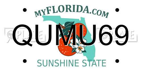 QUMU69 Florida License Plate