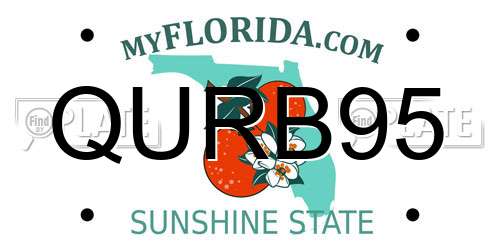 QURB95 Florida License Plate
