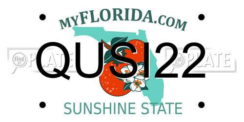 QUSI22 Florida License Plate